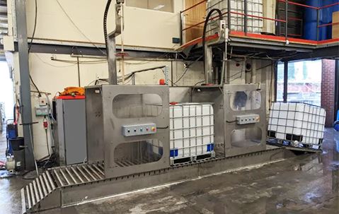 System Ffrwydro Hydro Glanhau Awtomatig Tanc IBC